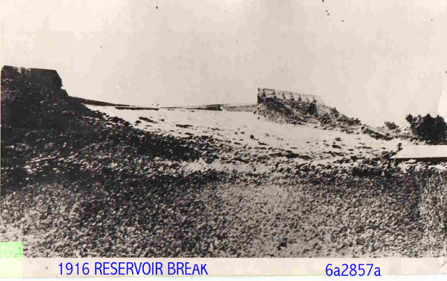 Reservoir Broke in Winfield in 1916