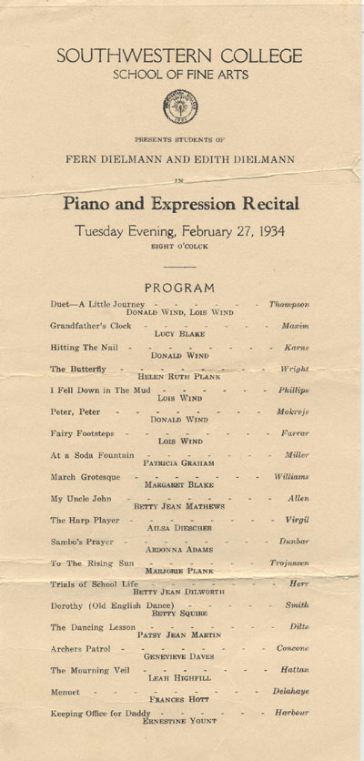1934 recital