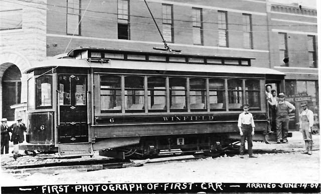 Winfield's First Electric Street Car 1909