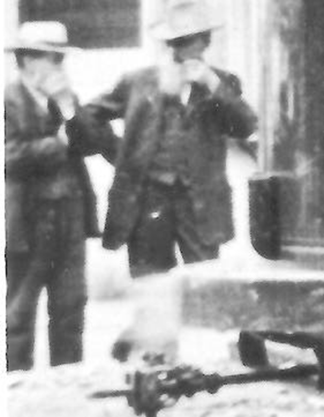 men at left