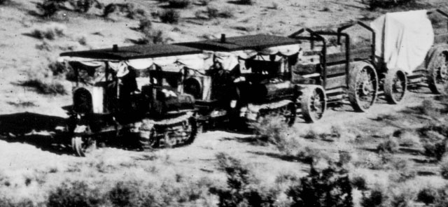 Tractor at head of train