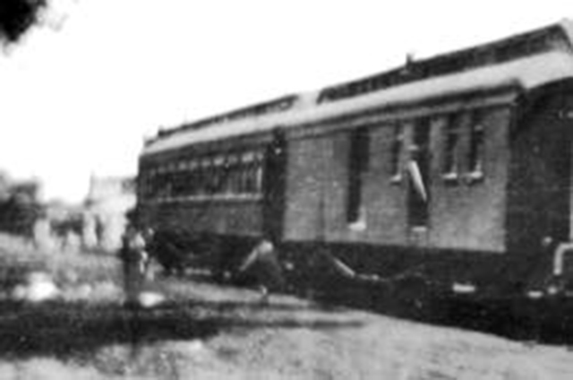 baggage car and passenger car