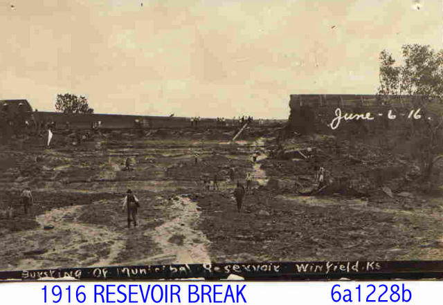 Reservoir Broke in Winfield in 1916