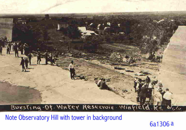 Reservoir Broke in Winfield in 1916
