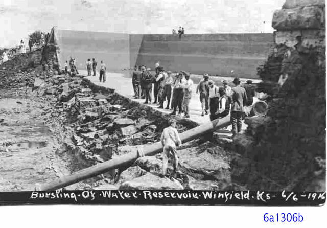 Reservoir Broke in Winfield in 1916