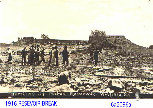 Reservoir Broke in Winfield in 1916
