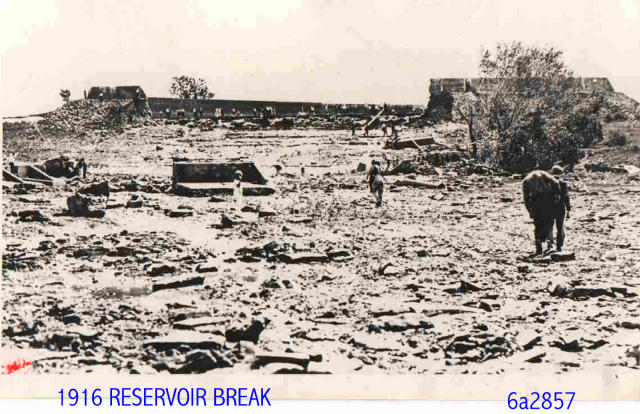 Reservoir Broke in Winfield in 1916