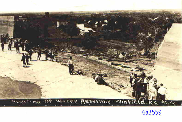 Reservoir Broke in Winfield in 1916