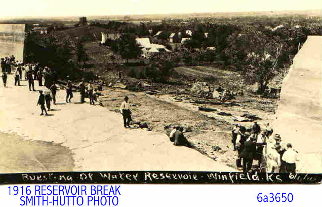 Reservoir Broke in Winfield in 1916