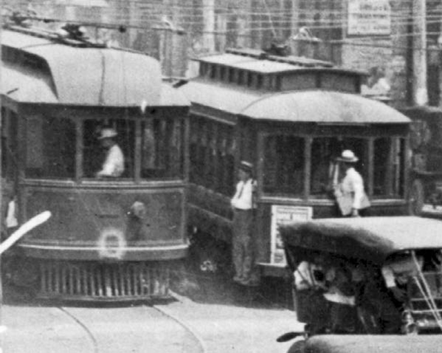 Interurban car and street car